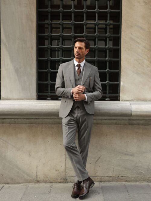 Light Gray Slim Fit Suit
