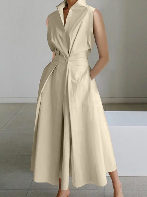 Cream Satin Evening Gown